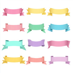 A stunning assortment of various ribbons on white showcasing elegant and minimalist styles