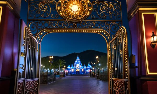 Entrance to a theme park.