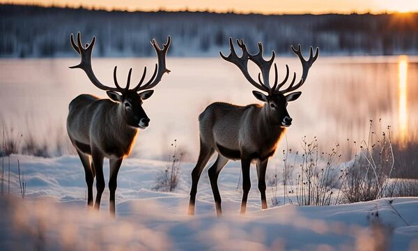 Reindeer farm in Lapland.