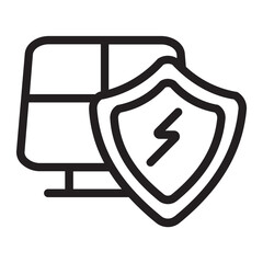 solar activity line icon