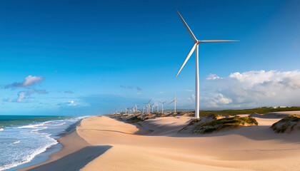wind turbines. clean energy concept