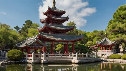 Fototapeta premium Heaven Dragon Shrine Park