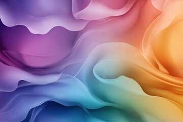 Obraz premium Vibrant abstract waves of color flowing together in a seamless blend of hues