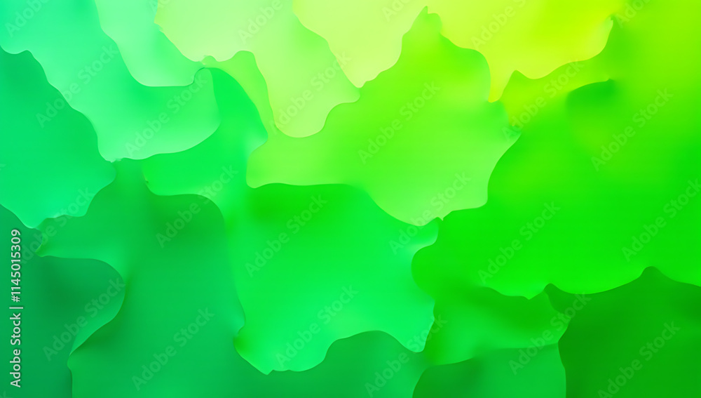 Poster A vibrant green neon gradient paper cut displays a dynamic splash of color on its surface suddenly._00003_