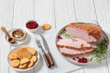grilled turkey breast with herbs and cranberry