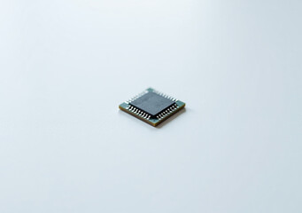 small computer chip visible bright white