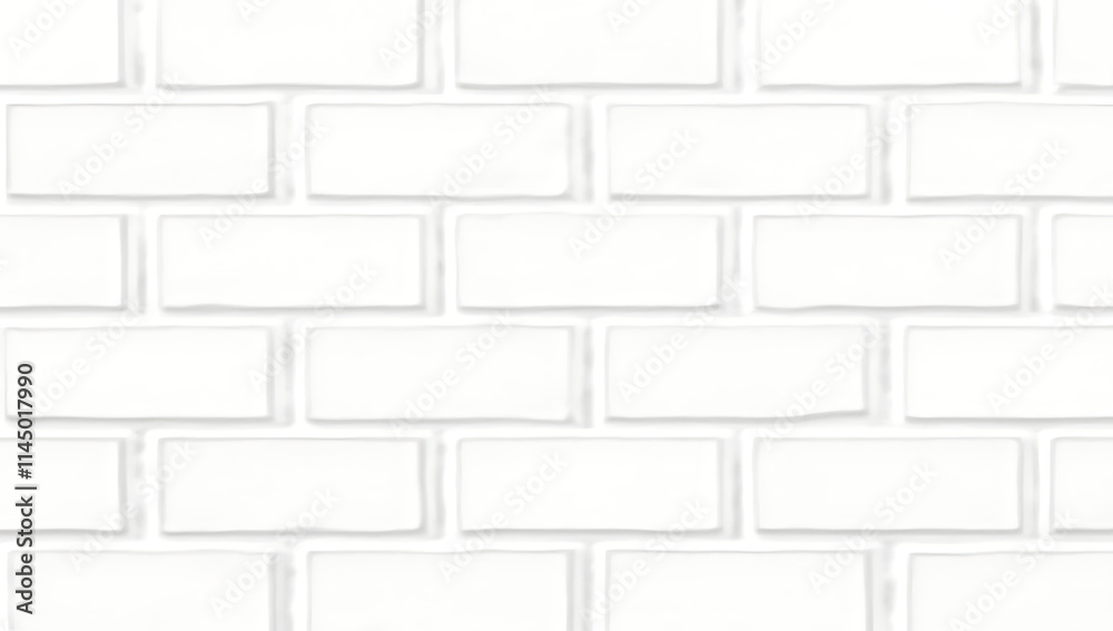 Aufkleber A smooth white brick texture features small rectangular patterns and subtle grout lines for a classic design aesthetic._00002_