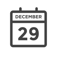 December 29 Calendar Day or Calender Date for Deadline - Appointment