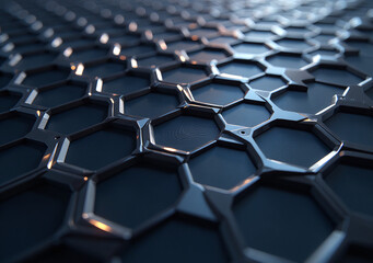 Fototapeta premium dynamic hexagon patterns create futuristic backdrop intricate interlocking geometry sharp