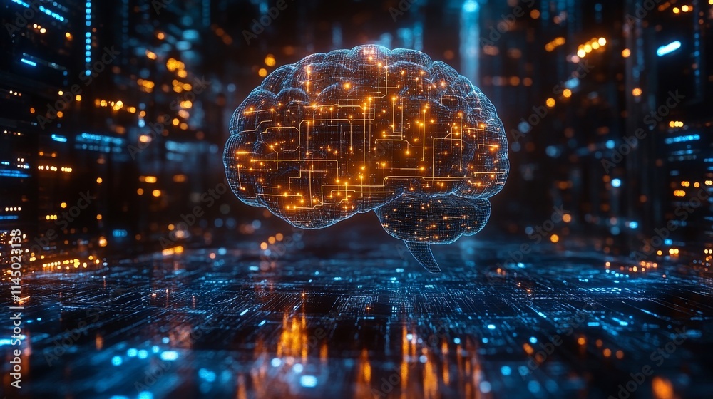 Poster exploring ai integration with hr platforms for enhanced efficiency and innovation