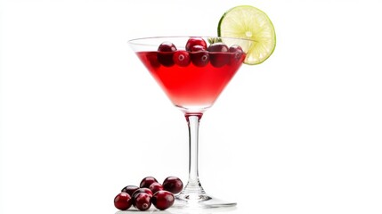 Vibrant Cranberry Martini with Lime - Festive Cocktail