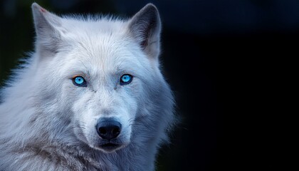 Obraz premium Shadow Wolf Blue-Eyed Wolfe