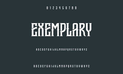 Modern Bold Font. Regular Italic Number Typography urban style alphabet fonts for fashion, sport, technology, digital, movie, logo design, vector illustration