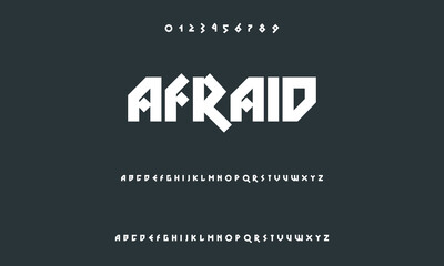 Modern Bold Font. Regular Italic Number Typography urban style alphabet fonts for fashion, sport, technology, digital, movie, logo design, vector illustration