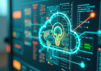 cloud insights blend tech info create sustainable green computing solutions connectivity innovative architectural