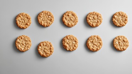Fototapeta premium A Delightful Array of Oatmeal Cookies