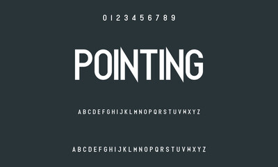 Modern Bold Font. Regular Italic Number Typography urban style alphabet fonts for fashion, sport, technology, digital, movie, logo design, vector illustration