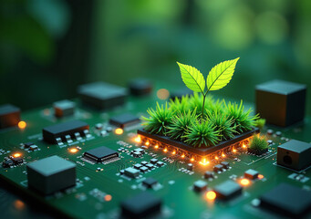 green tech integrates nature computers promoting environmentally friendly electronics hardware