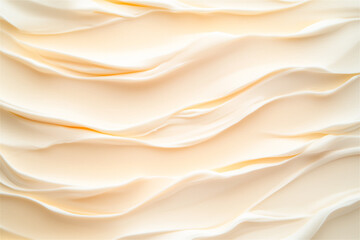 Obraz premium Creamy waves in soft neutral tones on a luxury background, texture