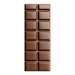 Obraz premium Chocolate bar packaging mock-up showcasing a sleek thin rectangular design, featuring a transparent background for versatile display options