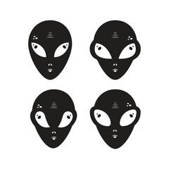 Alien Icon Set Vector Design.
