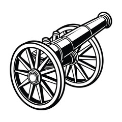 Fototapeta premium field gun on white background