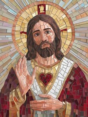 Generative AI Art Illustrating Saint Valentine Love Scene Cartoon Style Heartfelt Poster