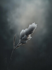Fototapeta premium Close-up of a dew-covered daisy in soft light capturing early morning serenity and natural beauty