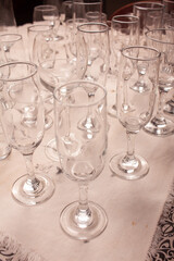 glasses on white background