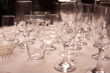 glasses on white background
