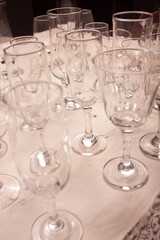 glasses on white background