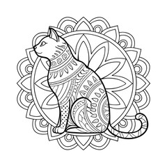 Mandala intricate design with pattern art and coloring spiritual
