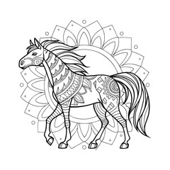 Mandala intricate design with pattern art and coloring spiritual