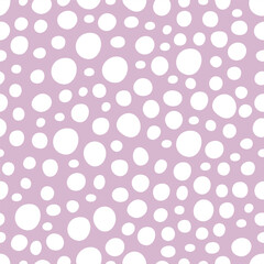 Cute snowflakes seamless pattern with circles shapes on pink background. For scrapbook paper, winter textile, cute wallpaper modern scandinavian style