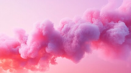 Fototapeta premium A dreamy cloud formation in soft pink hues, creating a serene and ethereal atmosphere.