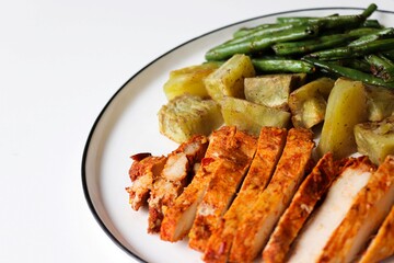 Photography of homemade plated meals. Ranging from rice dishes to wraps to chicken to pasta.