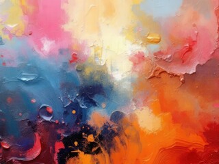 Abstract explosion of color creating a vibrant emotional landscape that captivates the viewer's imagination in a mesmerizing display of artistry