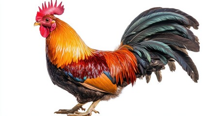 Fototapeta premium PNG Red adult hen chicken poultry animal.
