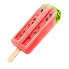 watermelon popsicle ice cream on a transparent background