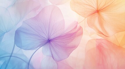 Abstract Pastel Spring Background with Soft Floral Motifs for Branding and Growth Design