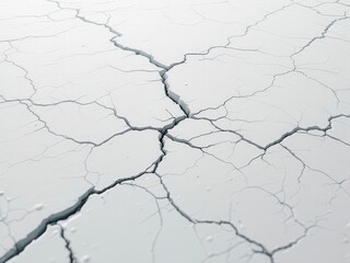 Obraz premium Cracked earth reveals patterns of dry landscape under bright sunlight in a stunning, arid environment inviting contemplation and reflection