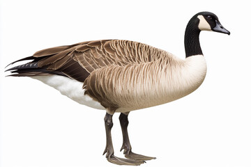 Obraz premium Canada goose standing gracefully on a white background