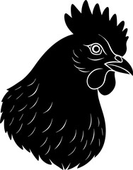 hen-head-silhouette