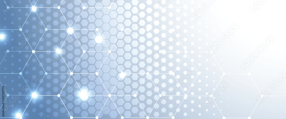 Aufkleber Geometric hexagon abstract background with simple polygonal elements