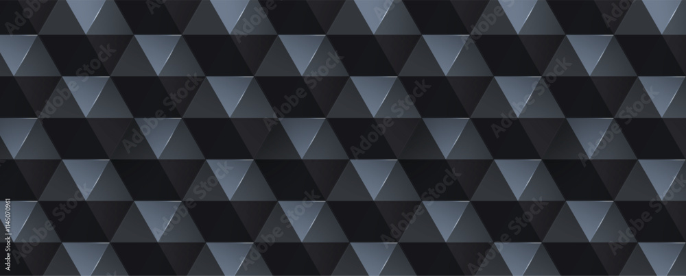Poster Geometric hexagon abstract background with simple polygonal elements