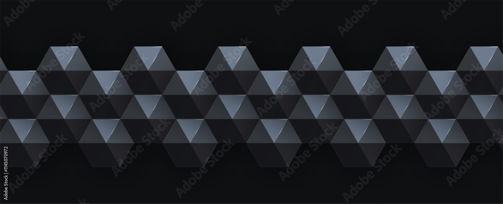 Poster Geometric hexagon abstract background with simple polygonal elements