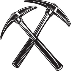 Pickaxe silhouette vector art Illustration file 