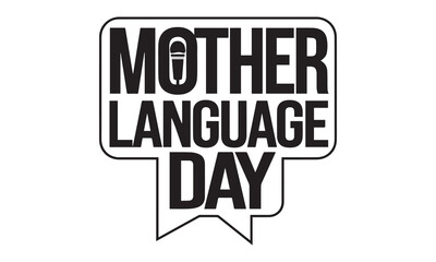 International Mother Language Day , 21 February Typography ,T-shart, Banner design.