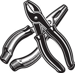 Pliers silhouette vector art illustration file