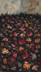 autumn leaves on the ground